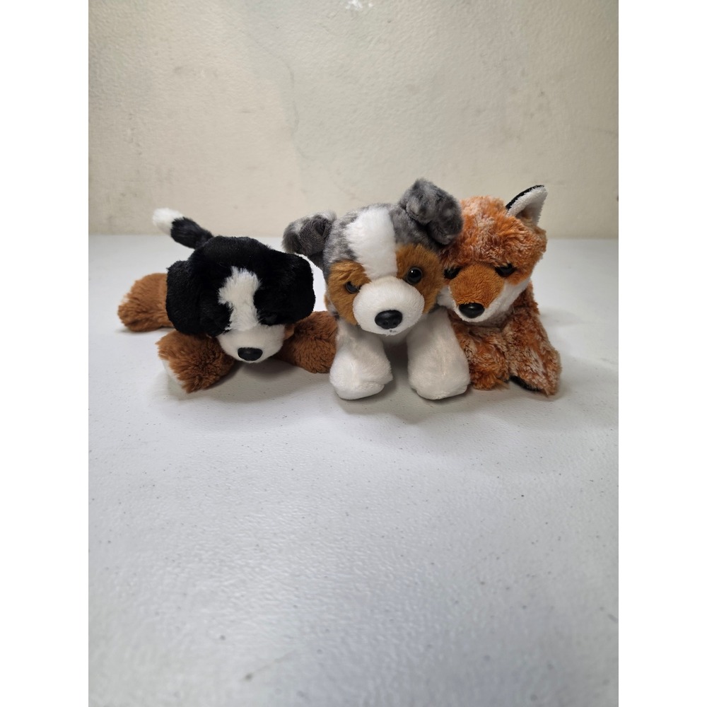 Aurora Mini Flopsie Plush Bundle Bernese Mountain Dog Australian Shepherd Fox